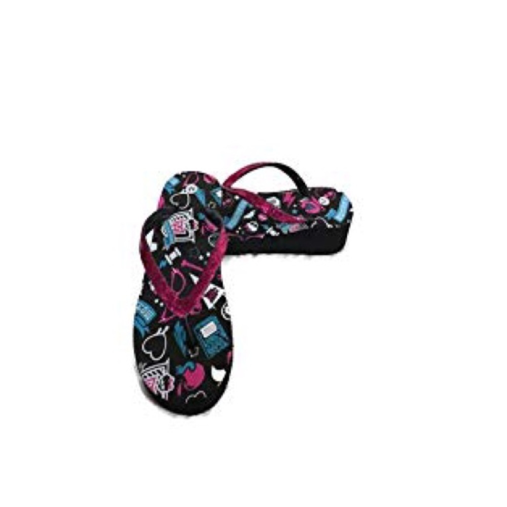 Monster High Girl's Flip-Flop Wedge Sandals